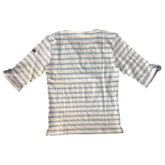 Hublot Light Blue and White Striped 100% Cotton Nautical Top - Picture 3 of 7